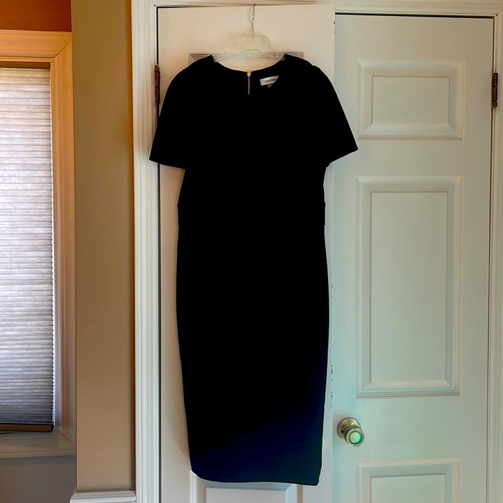 Calvin Klein black lace detail dress